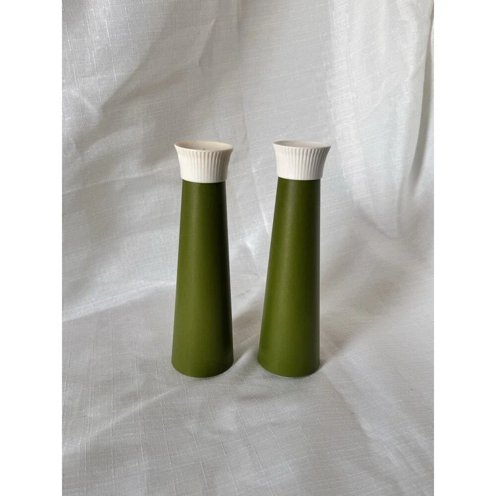 Vintage MCM David Douglas Co. 1960’s Accalac Avocado Green 9-piece Hostess Set